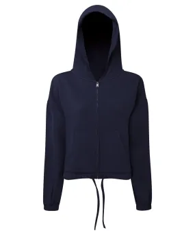 Womens TriDri® recycled drawstring full-zip hoodie | Navy