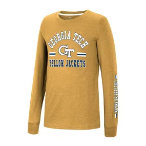 Youth Georgia Tech Yellow Jackets Roof Tops Long Sleeve T-Shirt